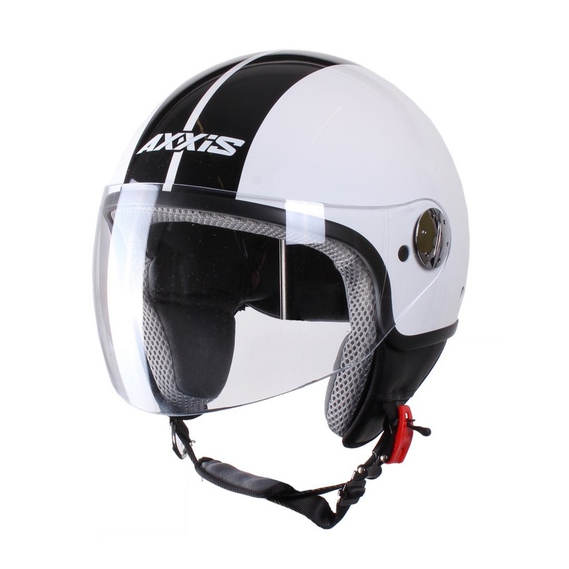 Přilba na motorku otevřená Axxis Zyclo Bitone bílo-černá - II. jakost