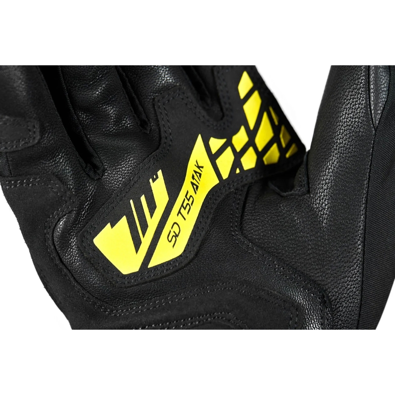 Rukavice na motorku Seventy Degrees SD-T55 Atak černo-fluo žluté