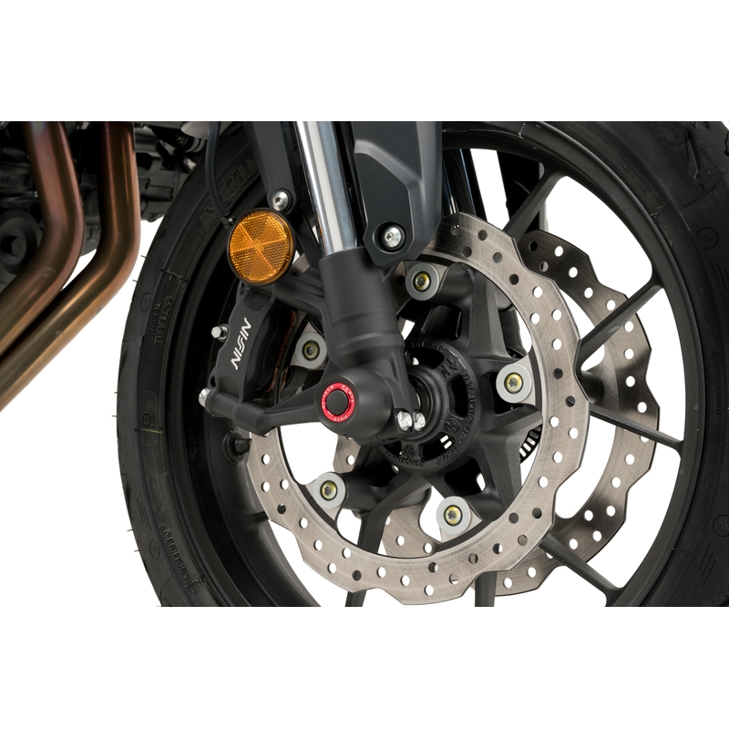 Pádové protektory do osy kola PUIG PHB19 černý without color caps, front pro HONDA CB 750 Hornet 2023-2026
