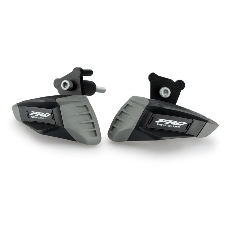 Pádové protektory rámu PUIG PRO 2.0 černý s šedou gumou pro KAWASAKI Ninja 500 2024-2026