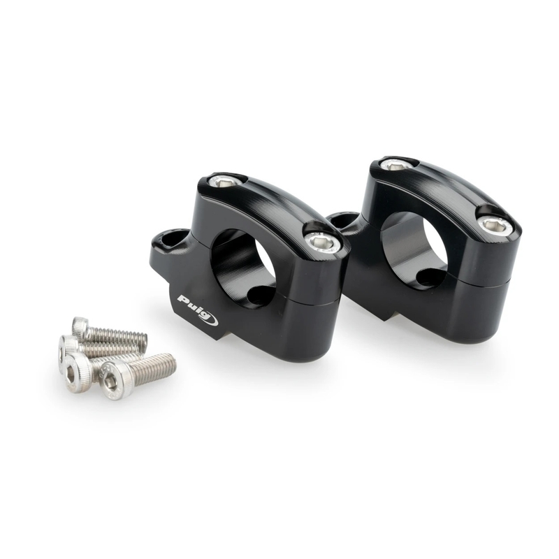 Zvýšení řidítek PUIG PULLBACK černý height 20mm, d 29,2mm