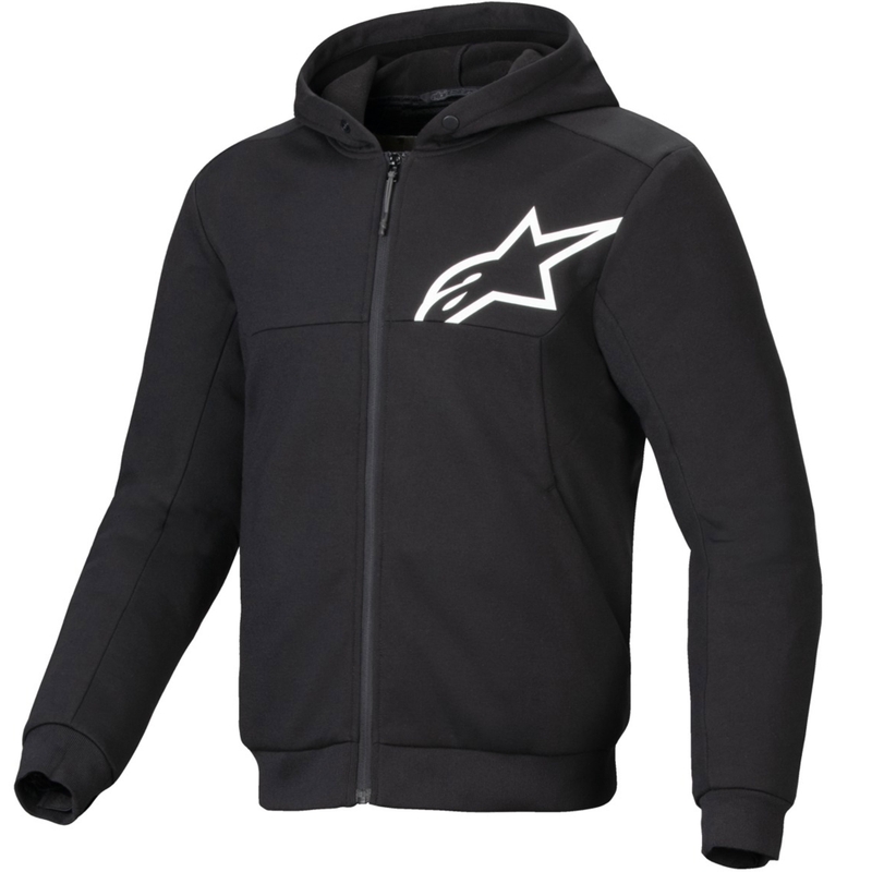 Mikina na motorku Alpinestars Chrome V2 Sport černo-bílá