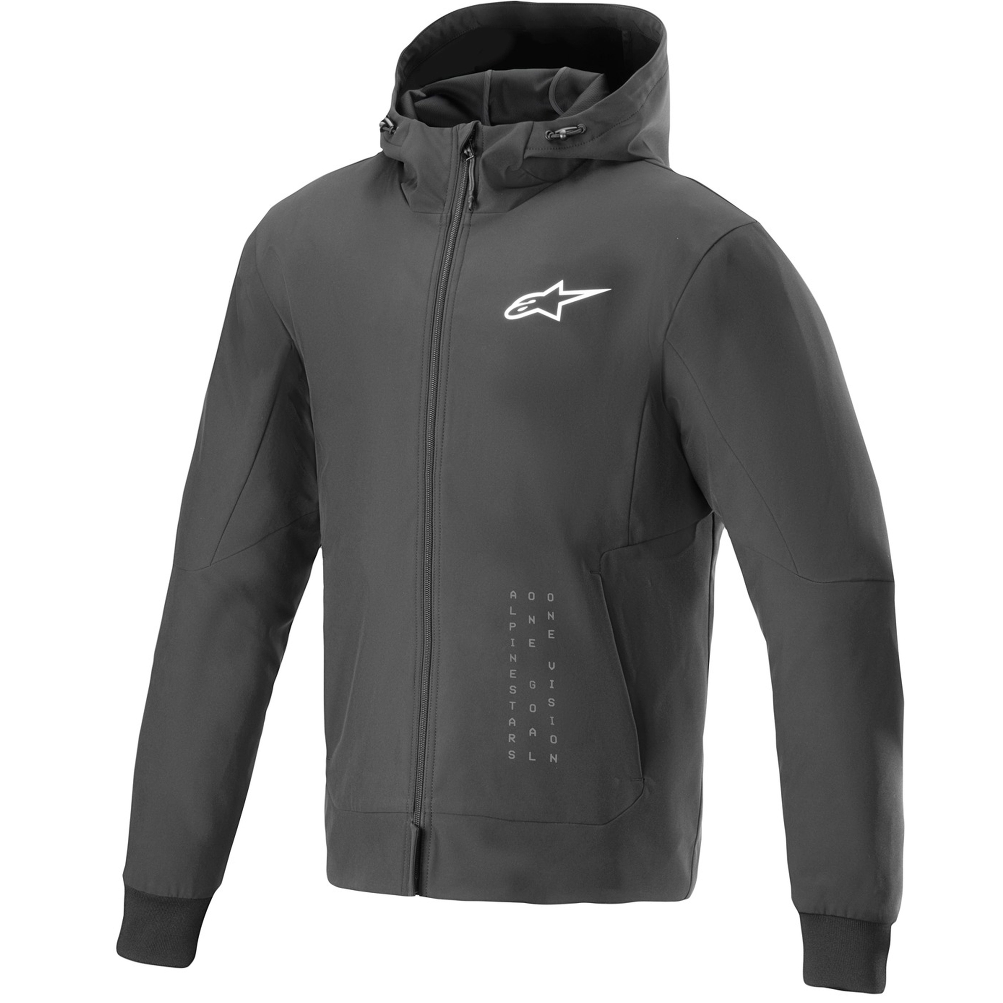Mikina na motorku Alpinestars Radium Tech Hoodie černo-bílá Velikost: S