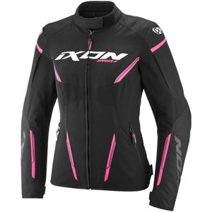Dámská bunda na motorku IXON Striker 2 Lady černo-růžová