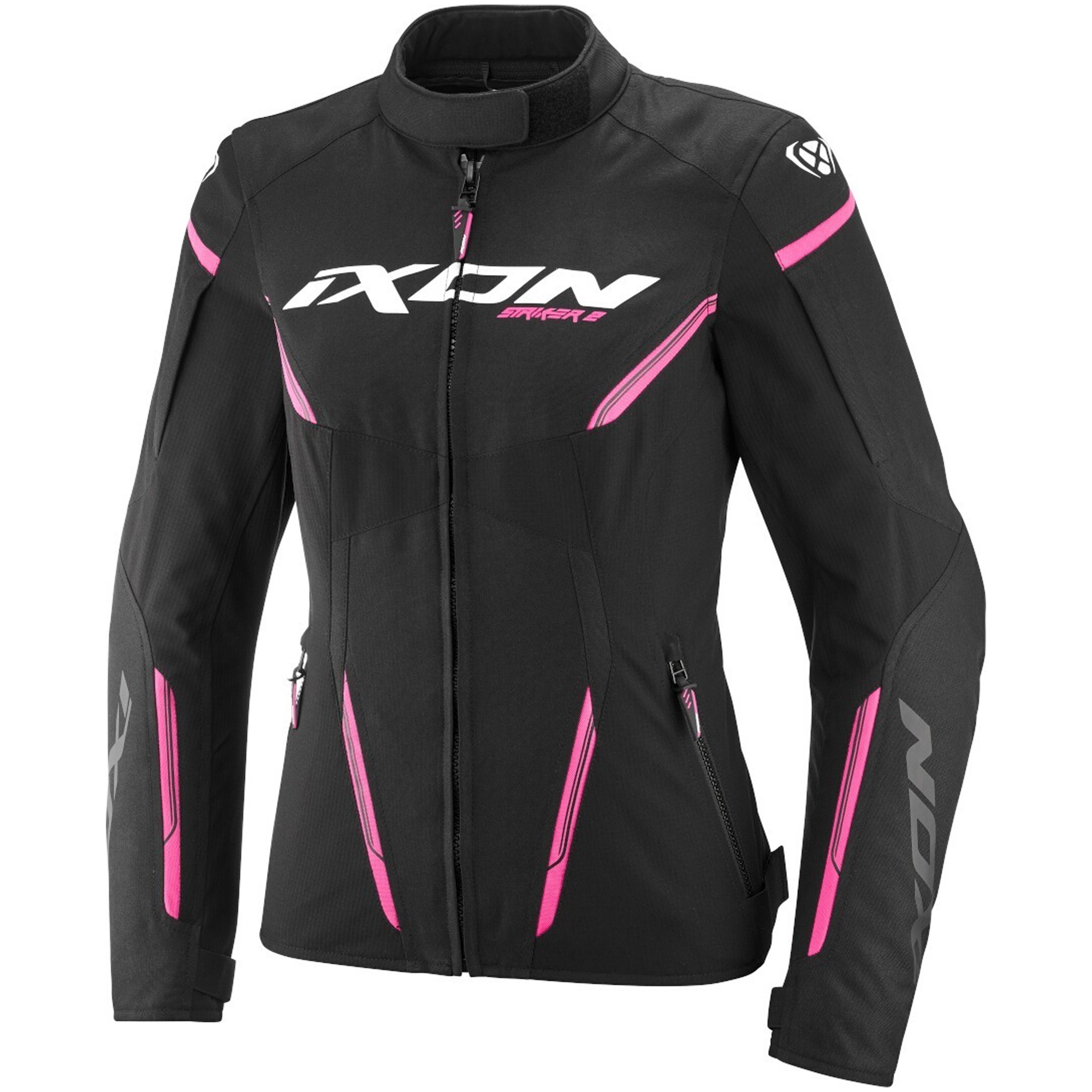 Dámská bunda na motorku IXON Striker 2 Lady černo-růžová Velikost: XS