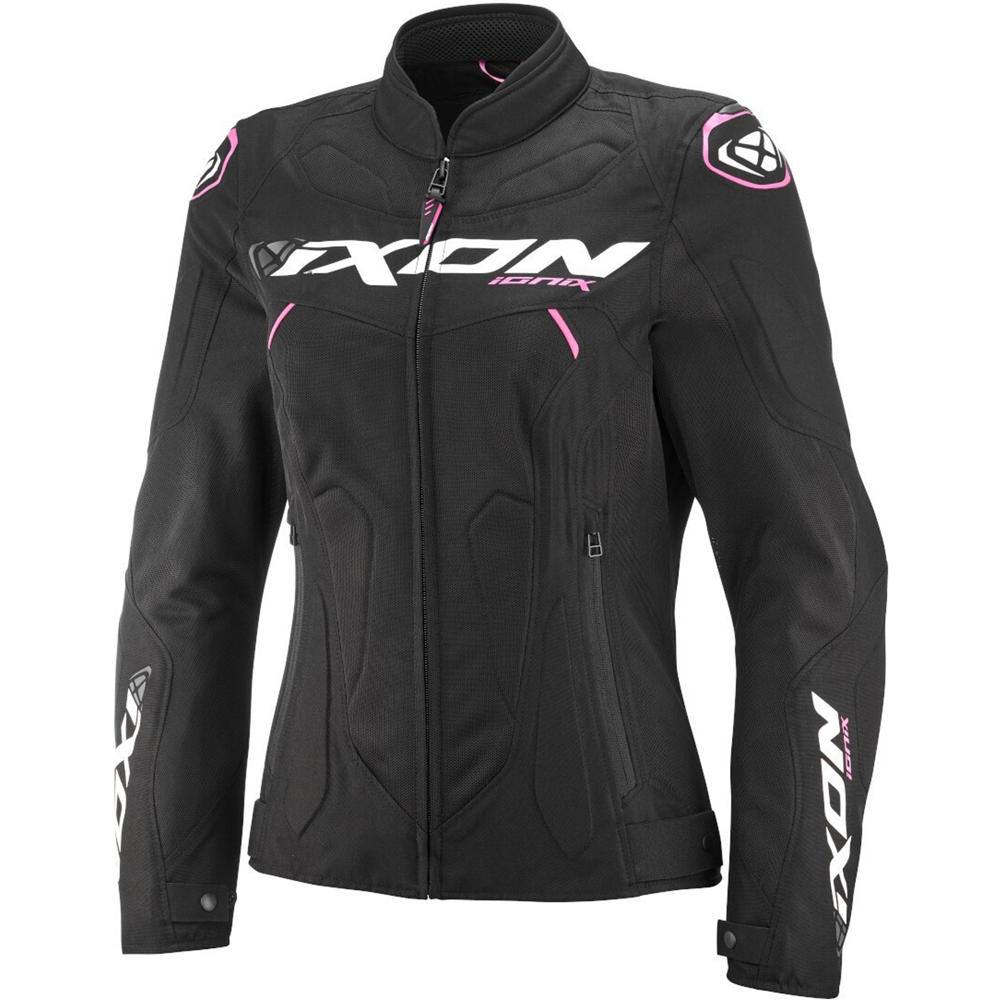 Dámská bunda na motorku IXON Ionix Lady černo-růžová Velikost: XS