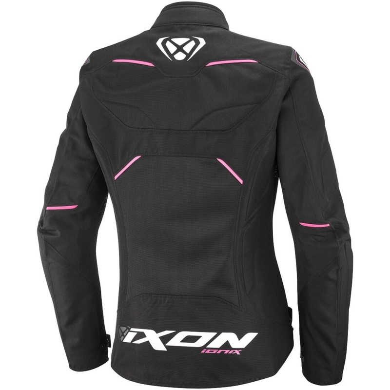 Dámská bunda na motorku IXON Ionix Lady černo-růžová