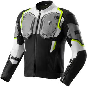 Bunda na motorku Rebelhorn Borg II černo-šedo-fluo žlutá