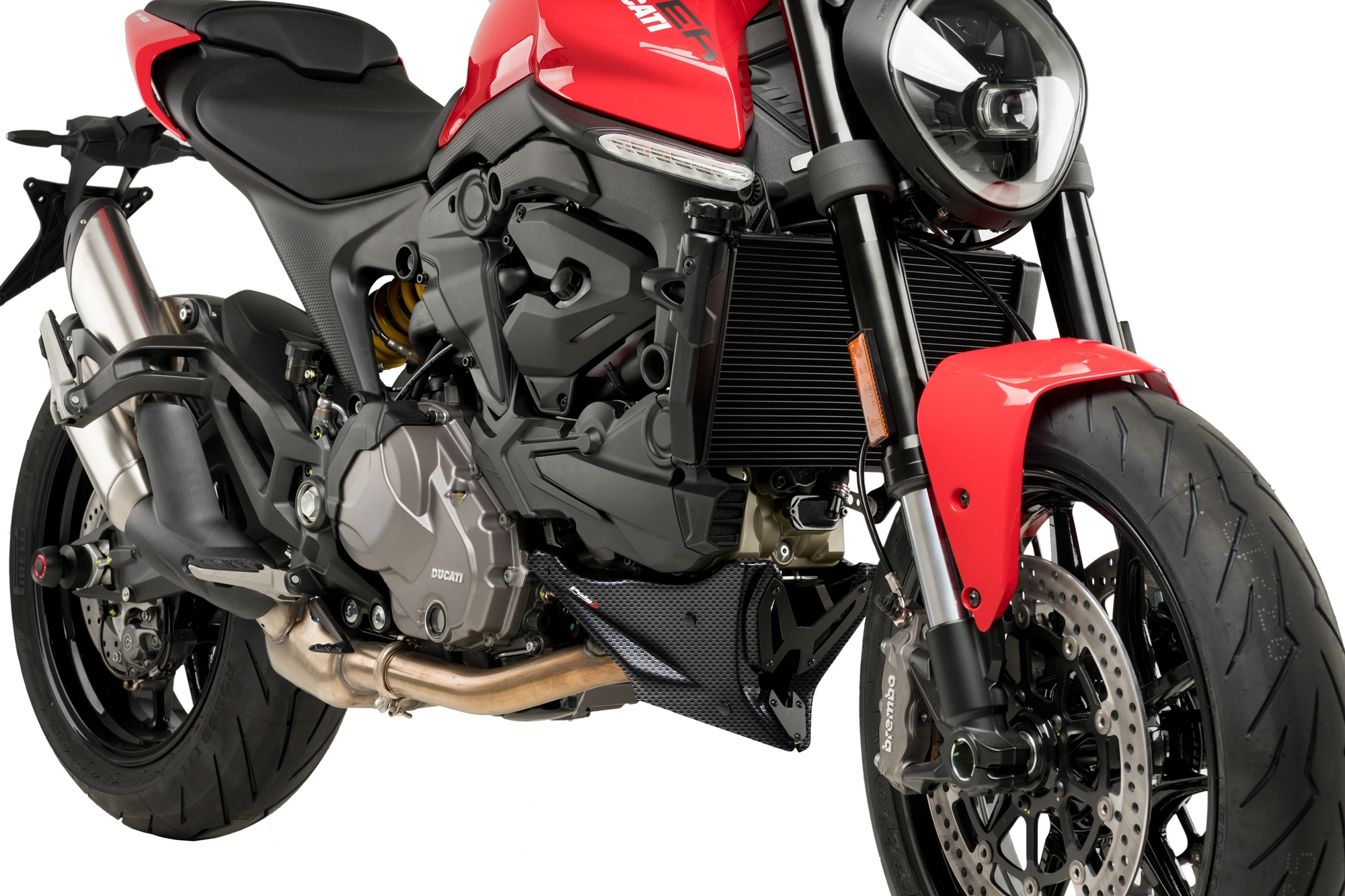 Spoiler motoru PUIG 20714C karbonový vzhled