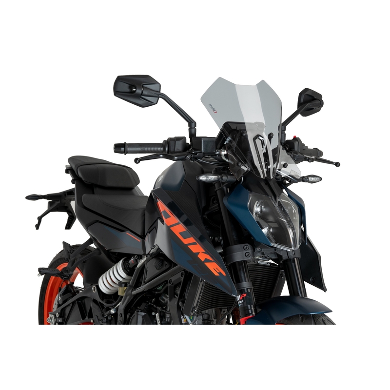 Plexi štít PUIG NEW GEN. TOURING kouřová pro KTM Duke 390 2024-2025, KTM Duke 125 2024-2025