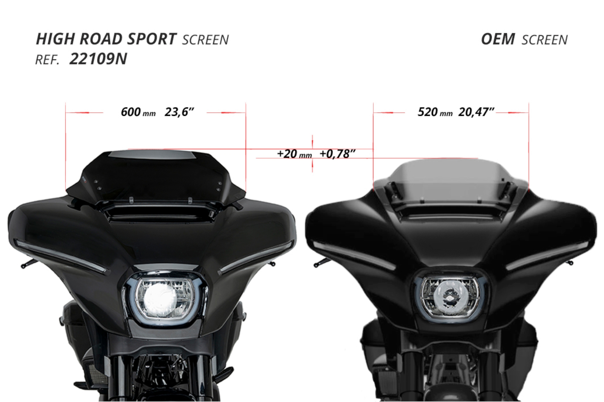 Plexi štít PUIG HIGH-ROAD SPORT 22109J matná černá