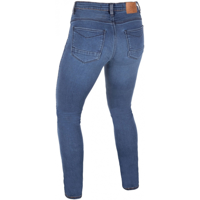 Dámské džíny na motorku Oxford Sofia AA straight short jeans modré