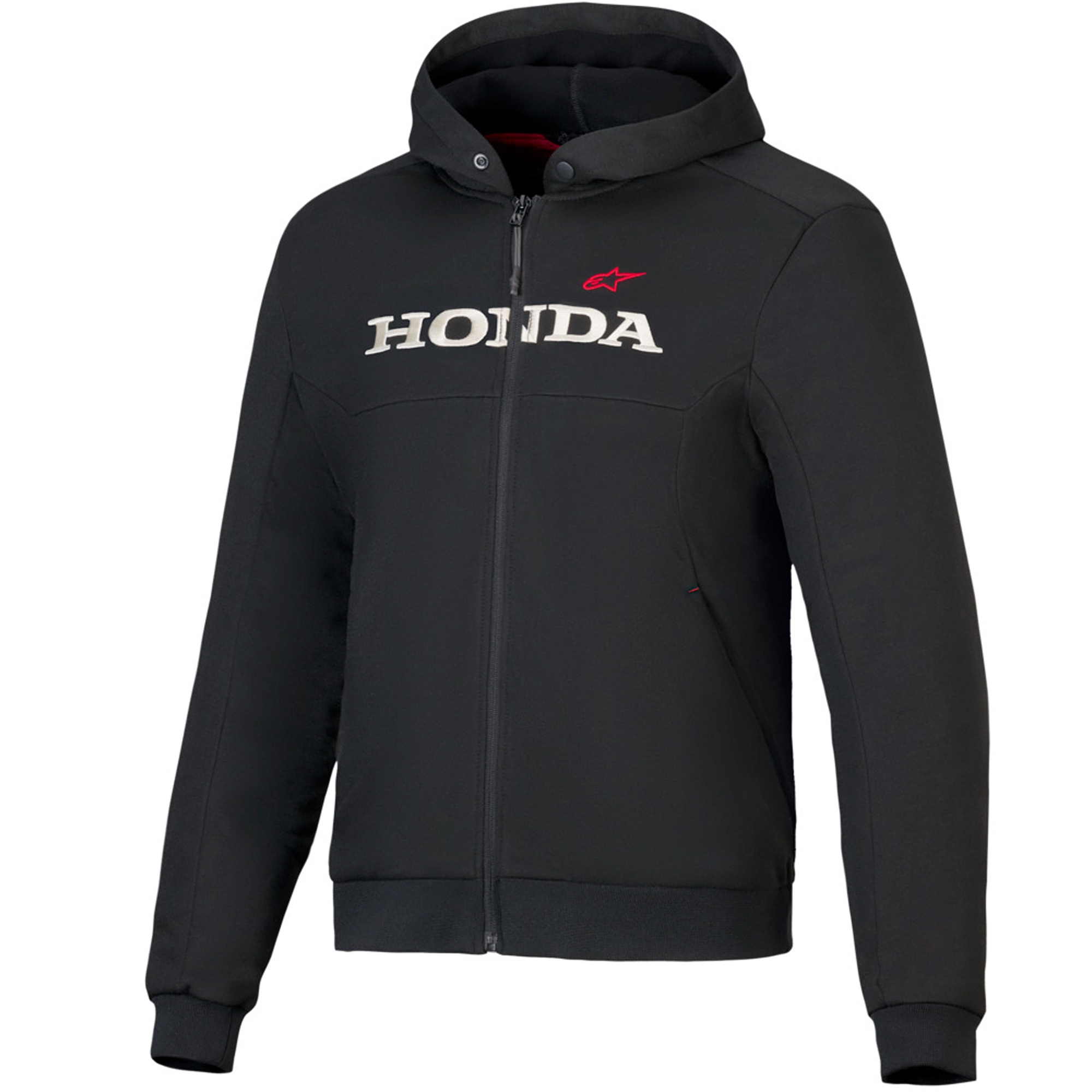 Mikina na motorku Alpinestars Chrome V3 Sport Hoodie kolekce Honda černo-béžovo-červená Velikost: XS