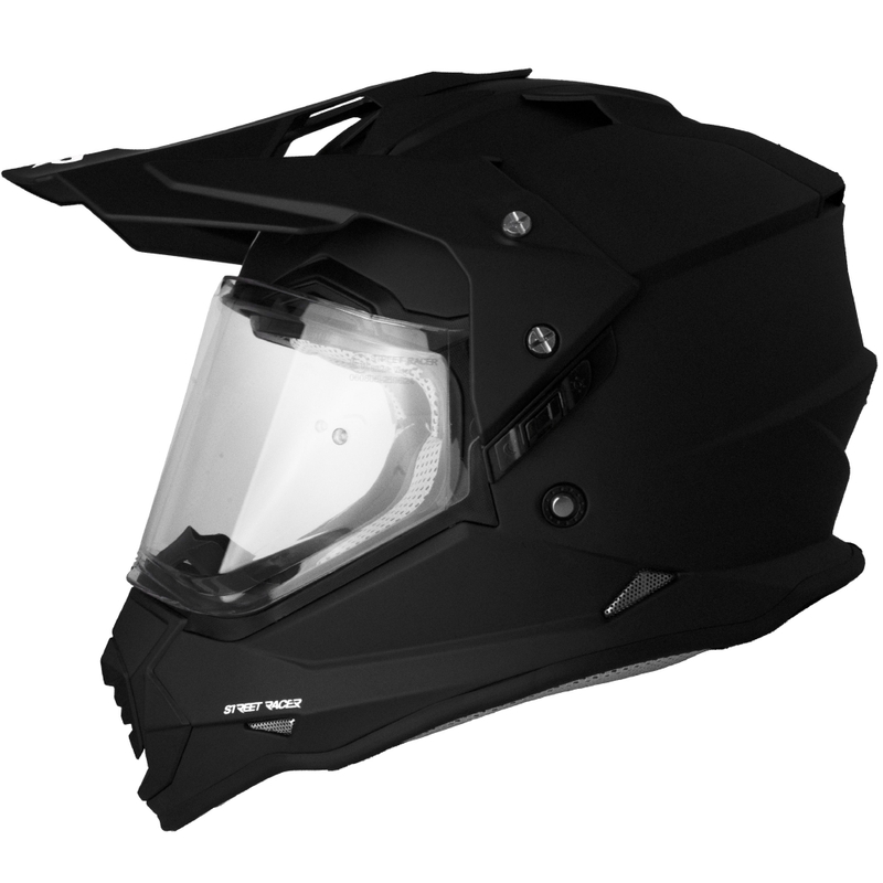 Enduro helma na motorku Street Racer Ignite matná černá - II. jakost