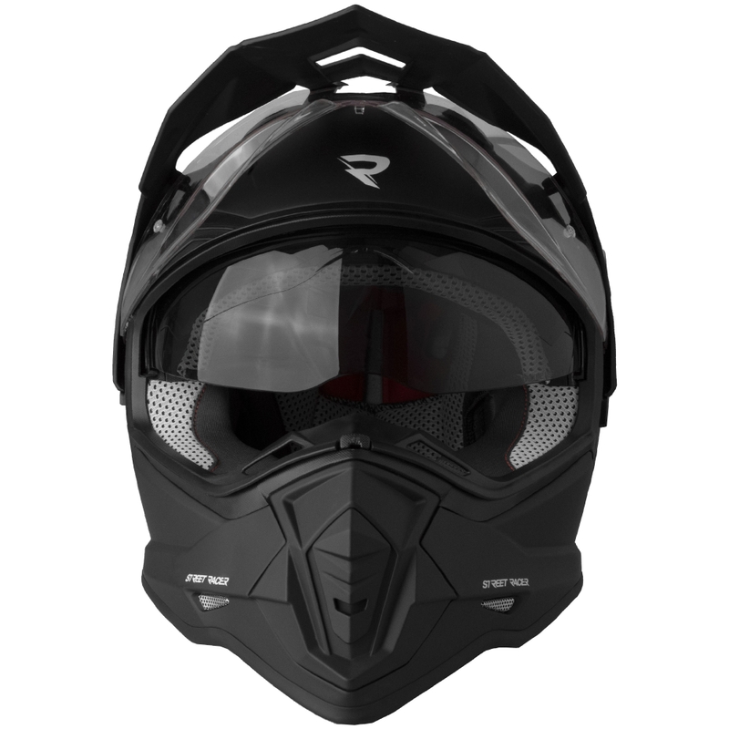 Enduro helma na motorku Street Racer Ignite matná černá - II. jakost