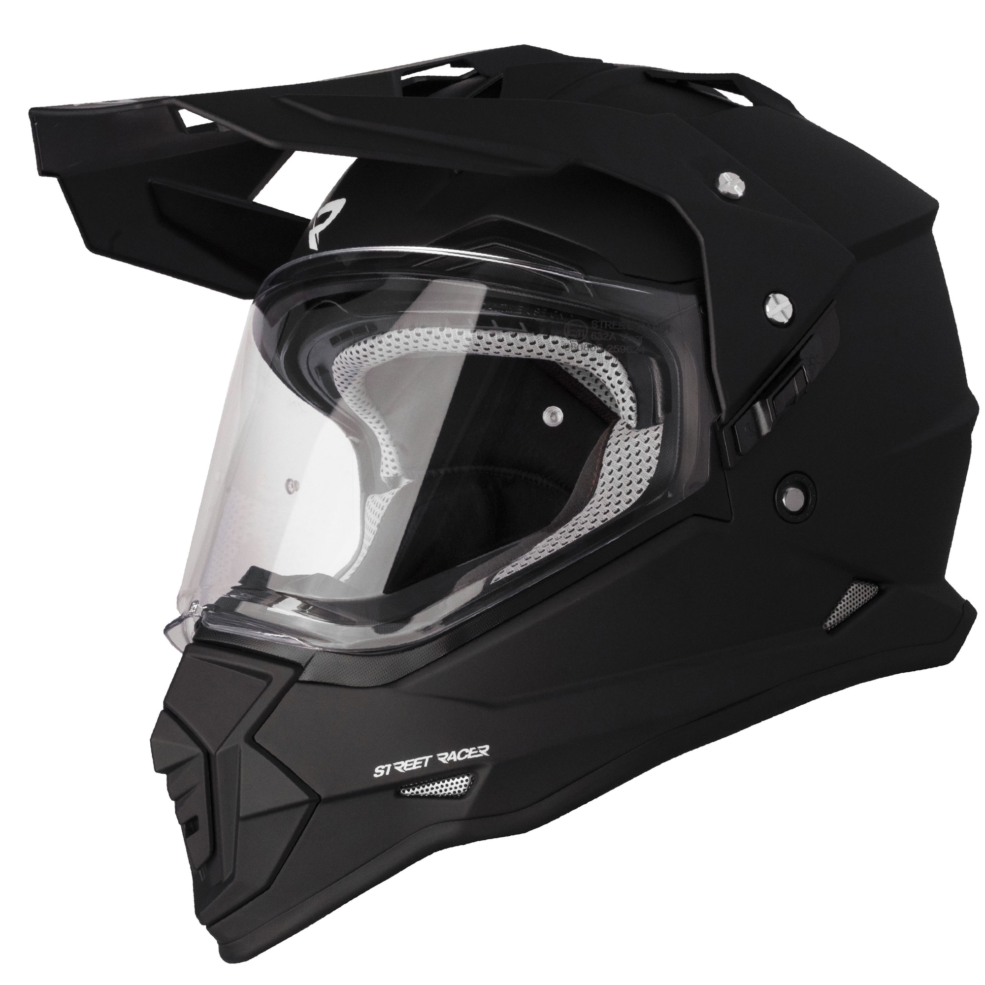 Enduro helma na motorku Street Racer Ignite matná černá - II. jakost Velikost: XS