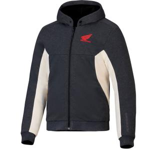 Mikina na motorku Alpinestars Chrome V3 Sport Hoodie kolekce Honda  tmavě šedo-krémovo-červená
