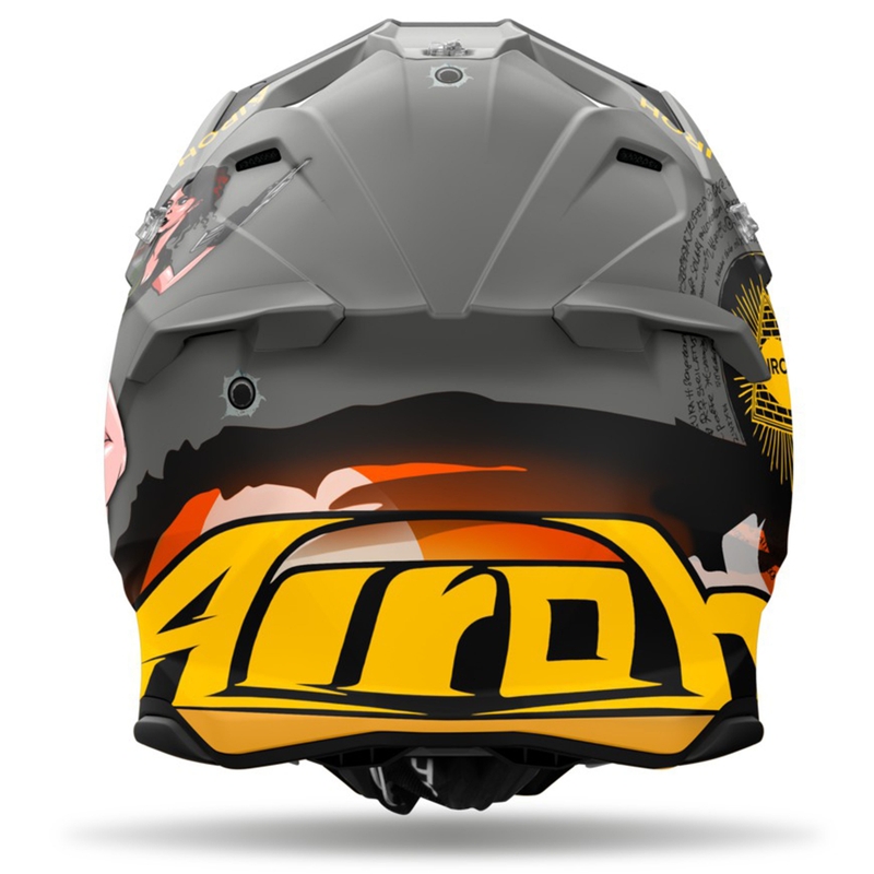 Motokrosová helma Airoh Twist 3 Adventure šedo-žlutá