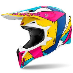 Motokrosová helma Airoh Wraaap Paint matná multicolor