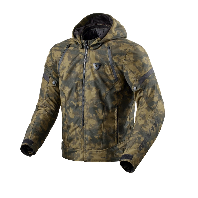 Bunda na motorku Revit Flare 3 H2O camo tmavě zelená