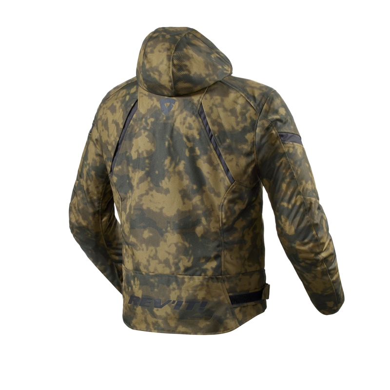 Bunda na motorku Revit Flare 3 H2O camo tmavě zelená