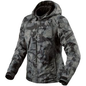 Dámská bunda na motorku Revit Flare 3 H2O camo tmavě šedé
