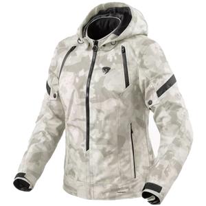 Dámská bunda na motorku Revit Flare 3 H2O camo šedo-bílá