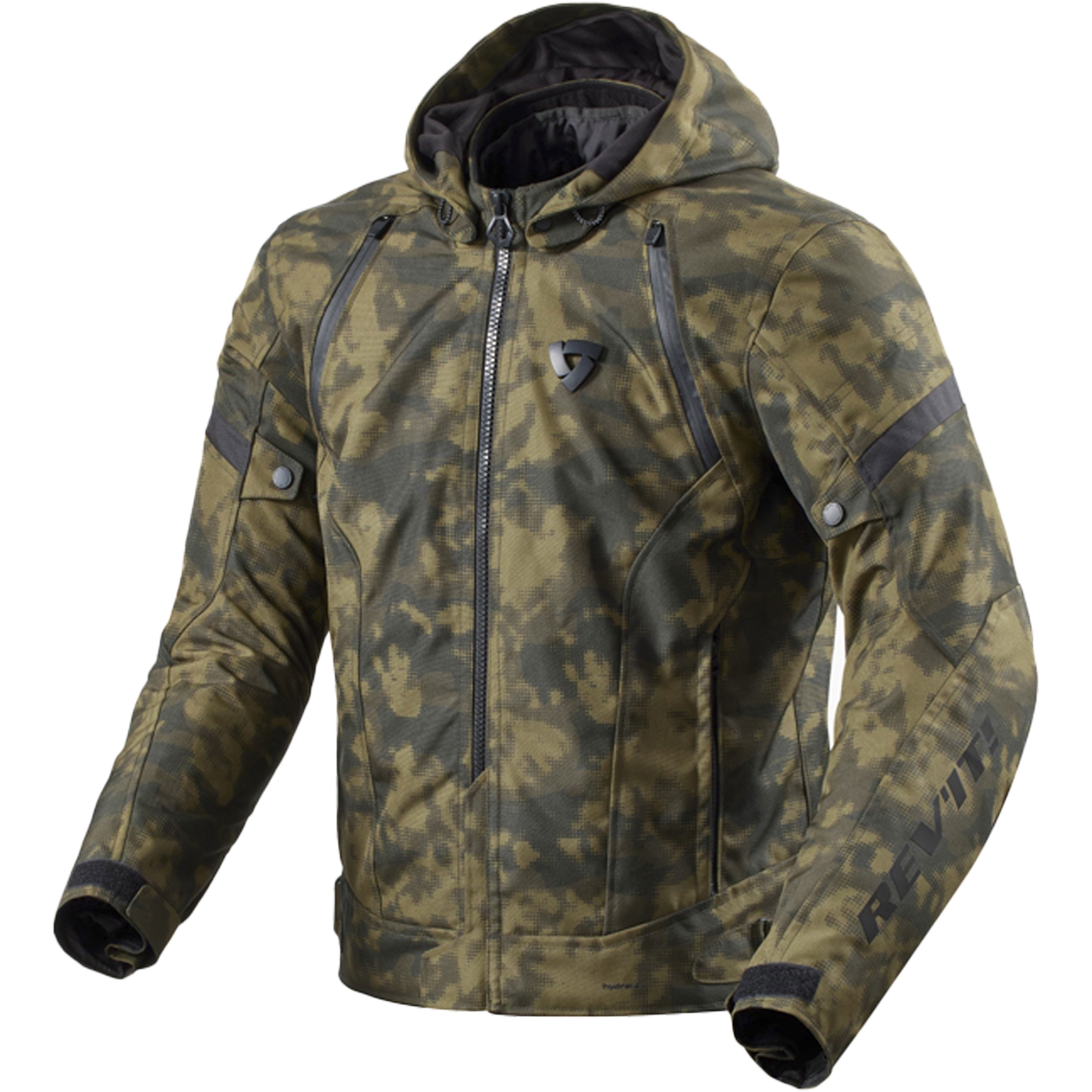 Bunda na motorku Revit Flare 3 H2O camo tmavě zelená Velikost: S