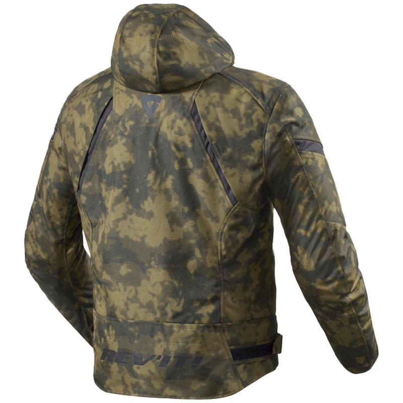 Bunda na motorku Revit Flare 3 H2O camo tmavě zelená