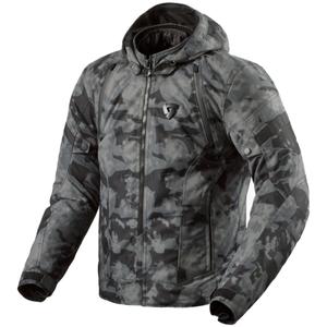 Bunda na motorku Revit Flare 3 H2O camo tmavě šedá