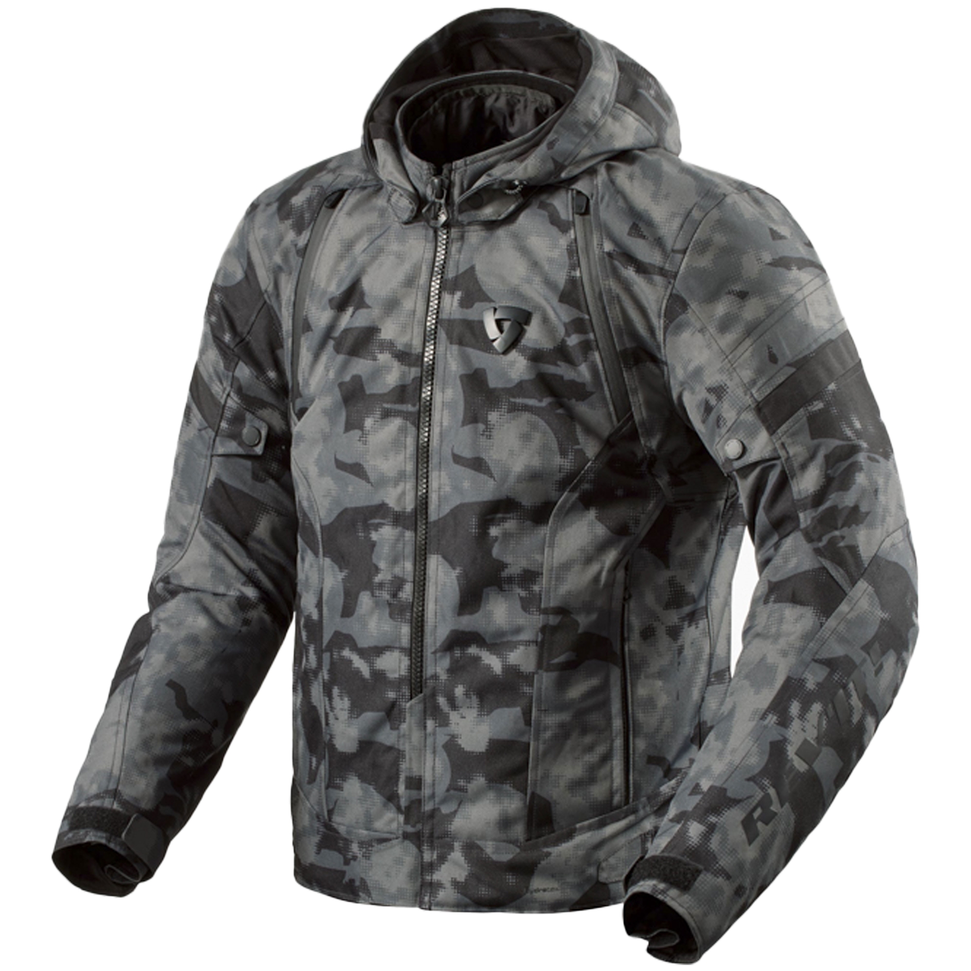 Bunda na motorku Revit Flare 3 H2O camo tmavě šedá Velikost: S