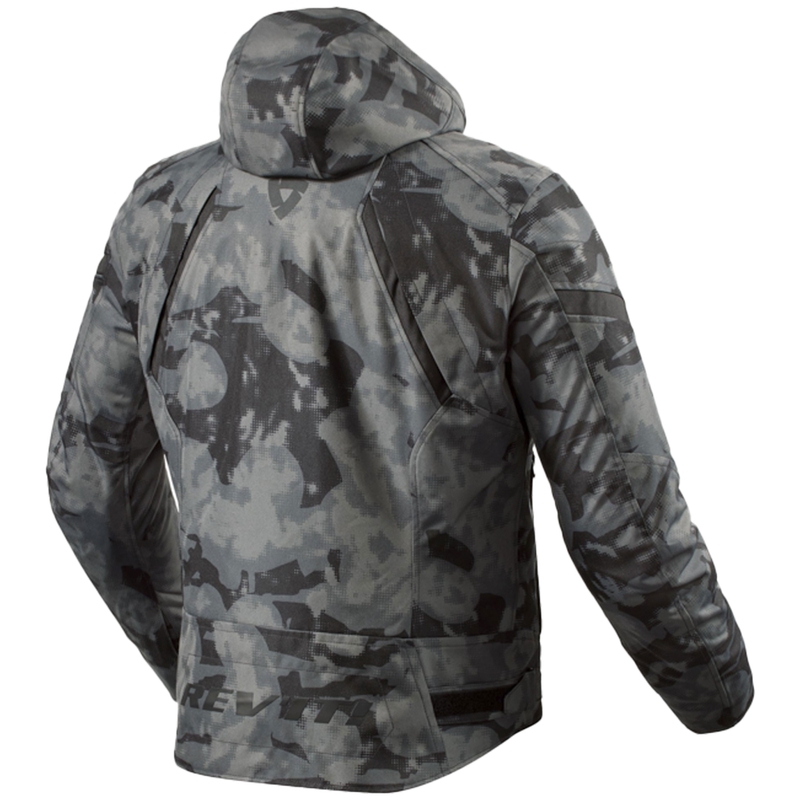 Bunda na motorku Revit Flare 3 H2O camo tmavě šedá