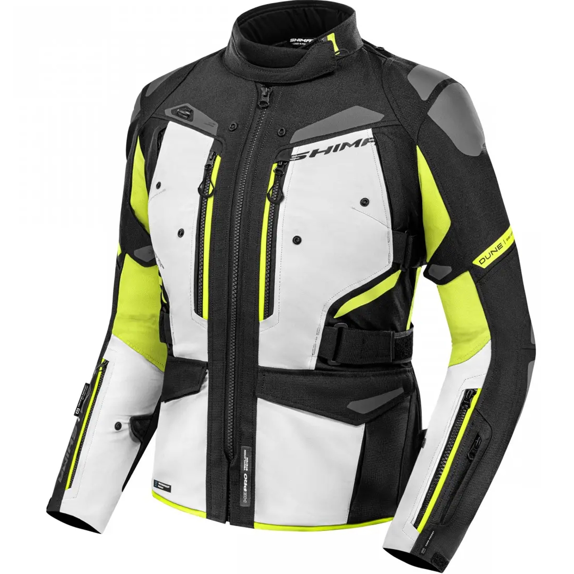 Dámská bunda na motorku Shima Dune fluo žlutá Velikost: M