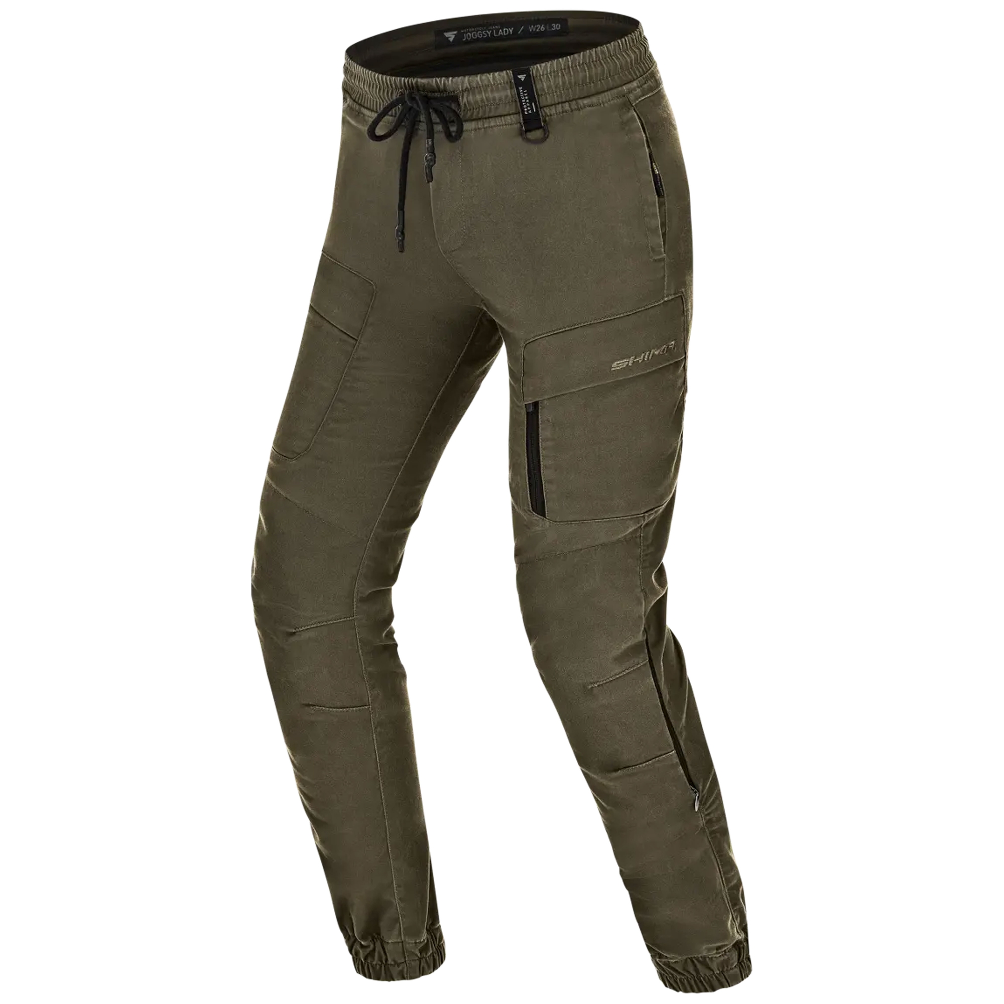 Dámské kalhoty na motorku Shima Joggsy khaki Velikost: 24