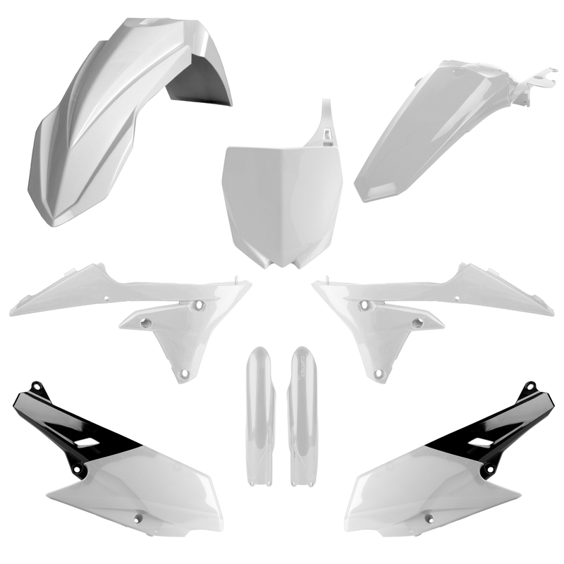 Sada plastů POLISPORT bílá pro YAMAHA YZ 250 F 2014-2018, YAMAHA YZ 450 F 2014-2017
