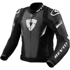 Kožená bunda na motorku Revit Control černo-bílá