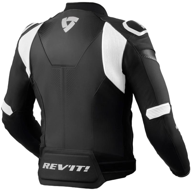 Kožená bunda na motorku Revit Control černo-bílá