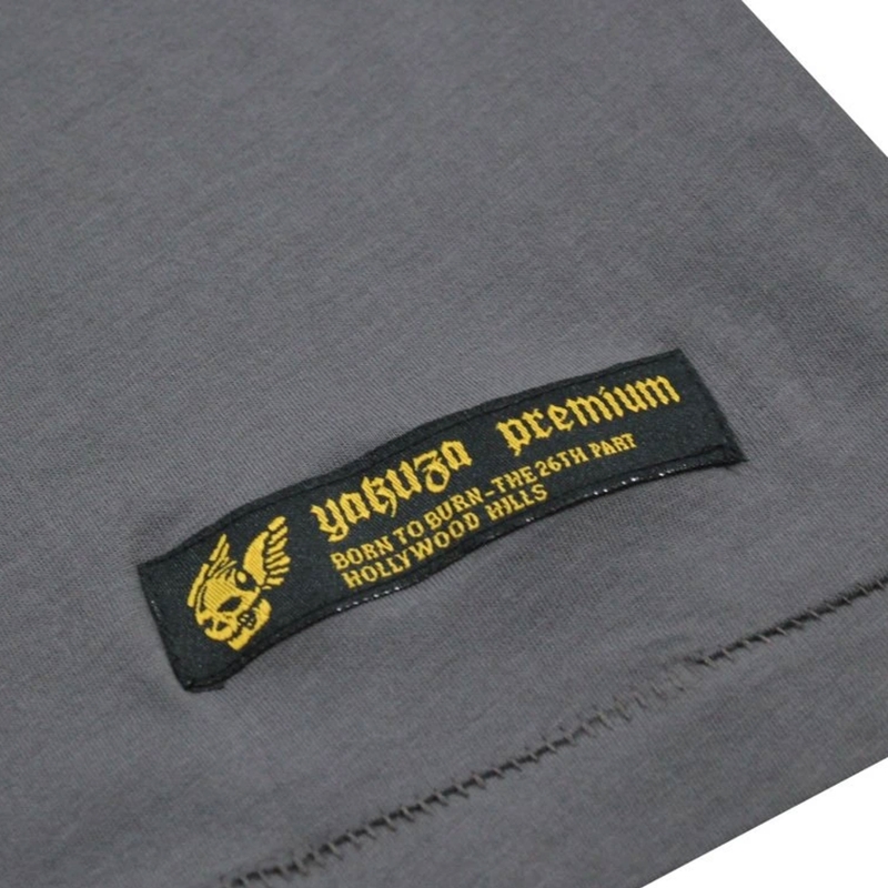 Tričko Yakuza Premium Born To Burn Flying Riots Los Angeles tmavě šedé