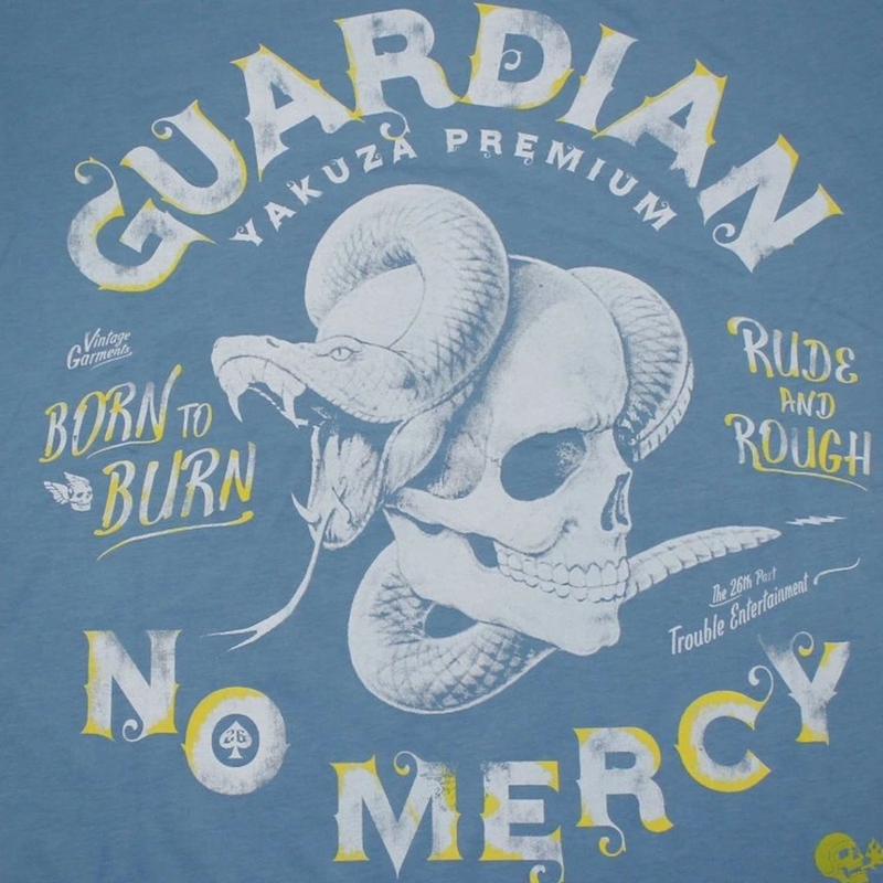 Tričko Yakuza Premium Guardian No Mercy modré