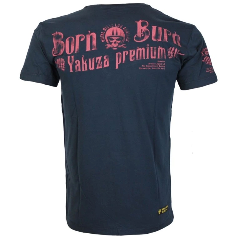 Tričko Yakuza Premium Hell Rider - Born to Burn tmavě modré