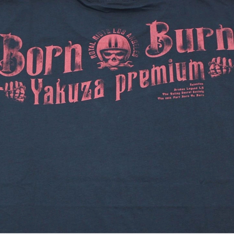Tričko Yakuza Premium Hell Rider - Born to Burn tmavě modré