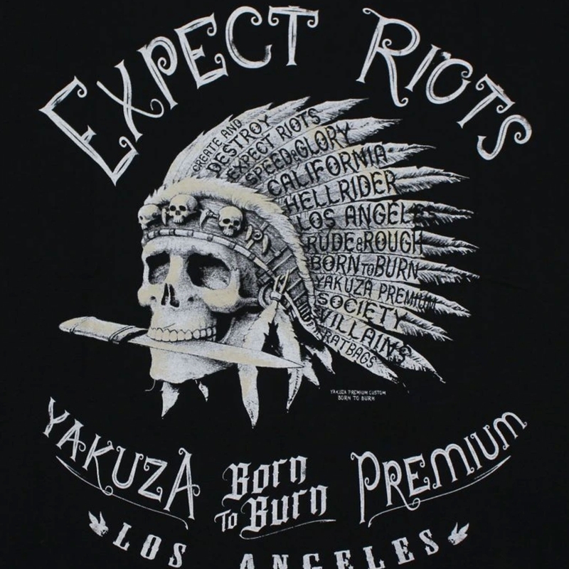 Tričko Yakuza Premium Expect Riots - Los Angeles černé