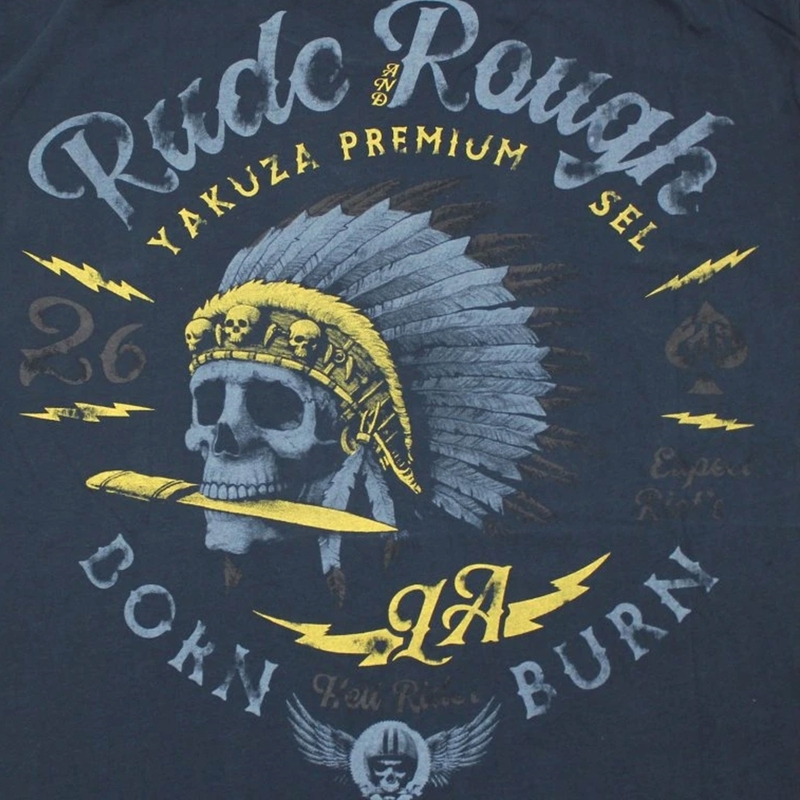 Tričko Yakuza Premium Rude and Rough - Los Angeles tmavě modré