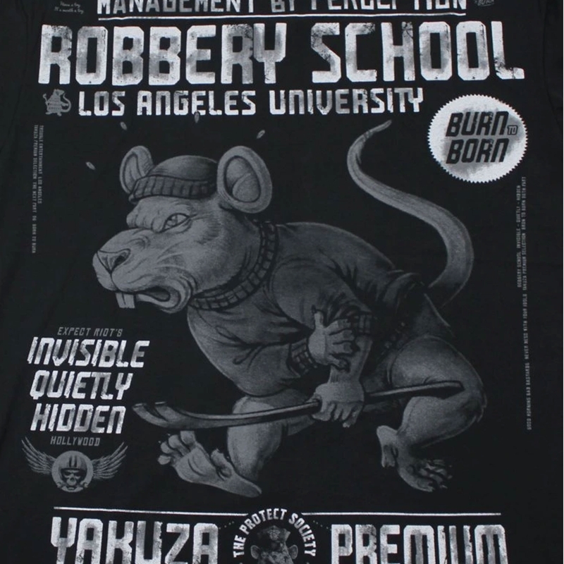 Tričko Yakuza Premium Robbery School - Los Angeles černé