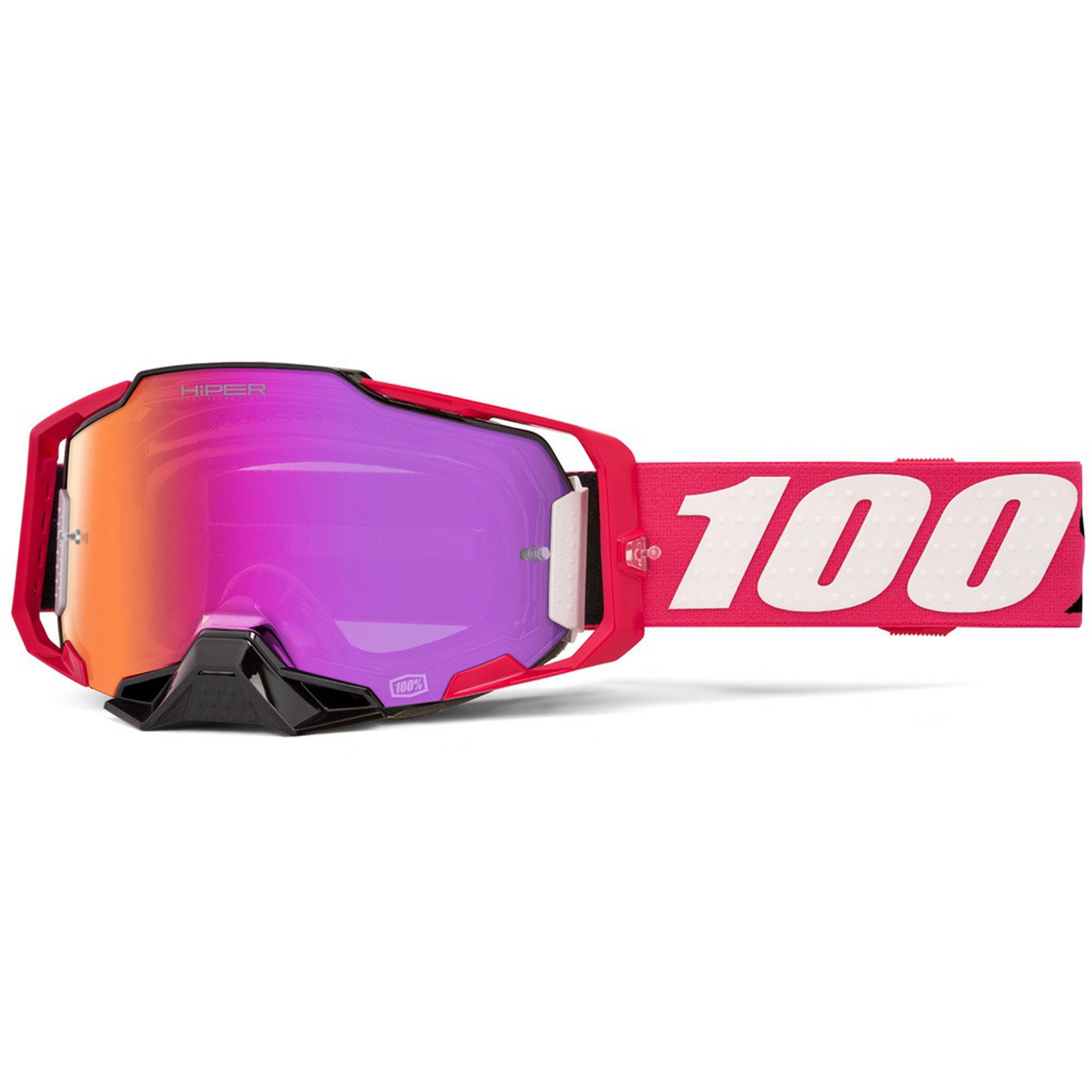 Motokrosové brýle 100% Armega Kloug se stříbrným plexi HIPER