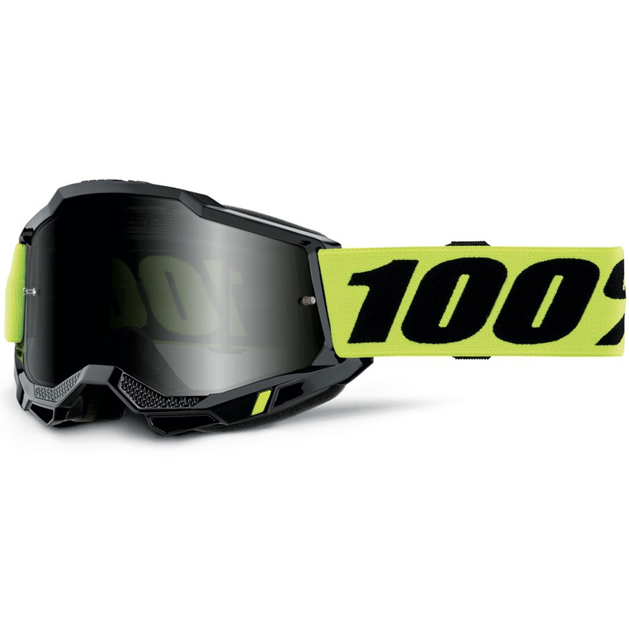 Motokrosové brýle 100% Accuri 2 Sand fluo žluté s kouřovým plexi