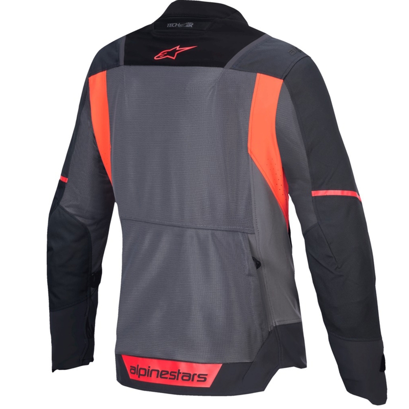 Dámská bunda na motorku Alpinestars Stella ST-2 Air šedo-tmavě šedo-fluo korálová
