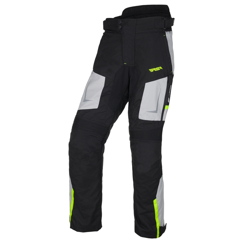 Zkrácené kalhoty na motorku RSA EXO 2 černo-šedo-fluo žluté