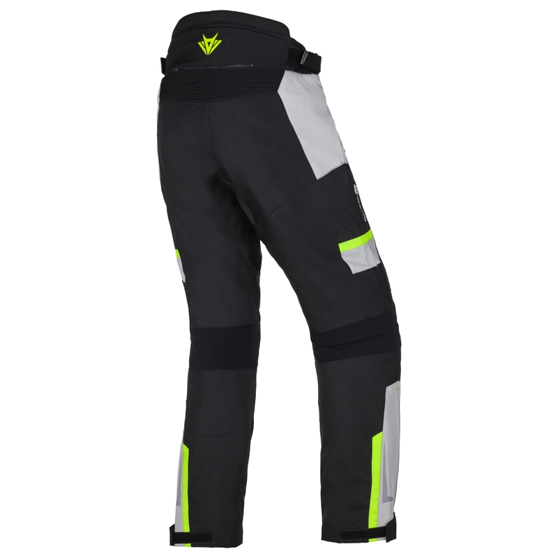 Zkrácené kalhoty na motorku RSA EXO 2 černo-šedo-fluo žluté