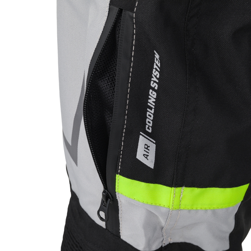 Zkrácené kalhoty na motorku RSA EXO 2 černo-šedo-fluo žluté